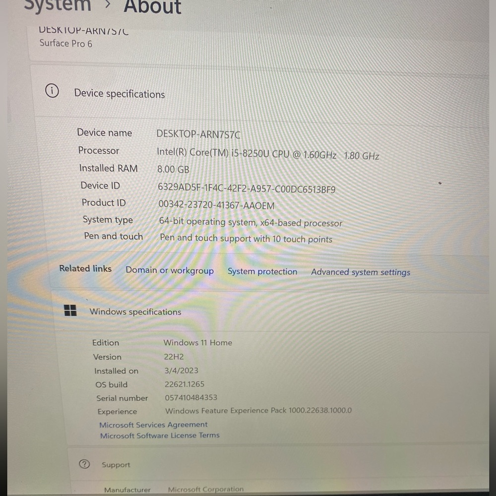 Microsoft Surface Pro 6 - Tablet - Intel Core i5 - 8250U - Picture 7 of 7